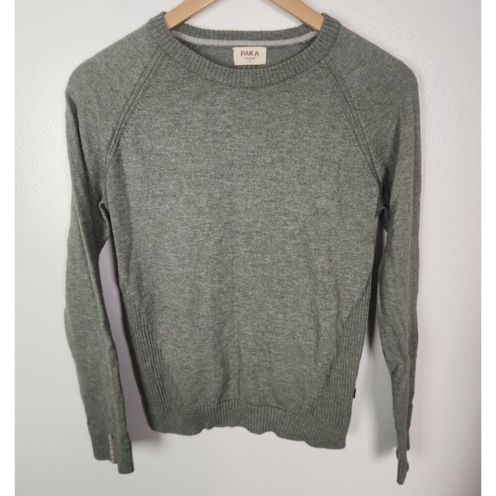 Paka Women's Sz. S LIght Green Alpaca Blend Crew Neck Sweater